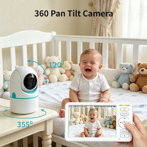 Nouvelle Tendance 2026 : <span class=keywords><strong>Babyphone</strong></span> Double Caméra Sans <span class=keywords><strong>WiFi</strong></span> avec Batterie Amovible 5000 mAh, Mode ECO 15 Heures et Affichage en Écran Partagé - Product Image 2