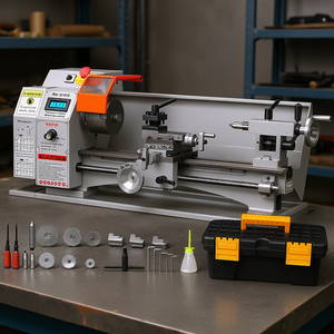 Tour à métaux Vevor 7 x 16 pouces 800W à vitesse variable 150-2500 tr/min, outil de table pour usinage léger - Product Image 2