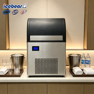 Máquina de Hielo en Cubos Lista para Enviar, 120 kg/24 h, Control Digital Inteligente, Máquina Comercial para Cafetería, Bar - Product Image 1