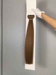 Extensiones de cabello humano 100% ruso de Dragonbeauty Factory, con trama a máquina, de 10 a 30 pulgadas. # Mechones de Cabello Remy Marrón de China - Product Image 1