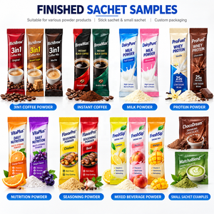 Machine d'emballage multi-voies 6 pistes pour sachets de poudre de café moulu instantané 3 en 1 (épices, thé, protéines, <span class=keywords><strong>lait</strong></span>, nutrition) - Product Image 2