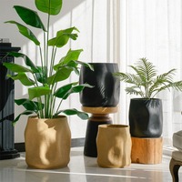 Jardinière Moderne Irrégulière en Magnésium Grand Calibre pour Décoration de Plantes Extérieures sur Balcon et Cour