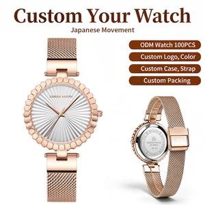 Reloj de Pulsera de Fábrica con Logotipo Personalizado, Reloj de Acero Inoxidable para Mujer, Bisel de Panal, Estilo Casual de Negocios, Relojes de Cuarzo para Dama - Product Image 1