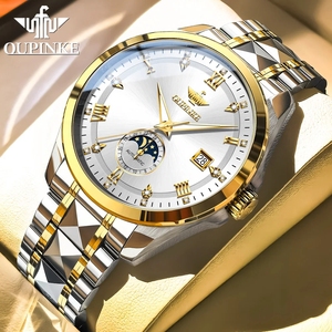 Montre homme OUPINKE 3265, livraison directe, étanche, verre saphir synthétique, haut de gamme, automatique, mécanique. - Product Image 1