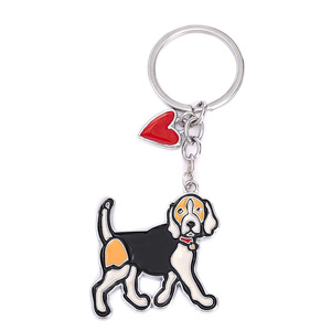 Llavero de Metal con Colgante de Perro de Dibujos Animados: Boston Terrier, <span class=keywords><strong>Beagle</strong></span>, Bulldog - Decoración para Mascotas - Product Image 5