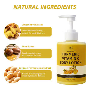 קרם גוף אורגני עם כורכום וויטמין C להידרציה, מיצוק, הבהרה והלבנה לנשים, לשימוש לילי, ללא ריח, לחות לכל סוגי העור - Product Image 2