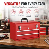 Armoire à outils portable en acier rouge de haute qualité Guanpin, avec serrure à clé, tiroir inférieur, style classique, vente en gros
