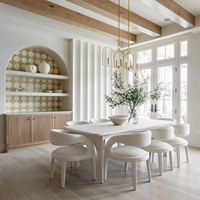 CBMmart Nouvelle table de cuisine modulaire moderne avec évier et robinet Armoire de rangement de comptoir en marbre durable