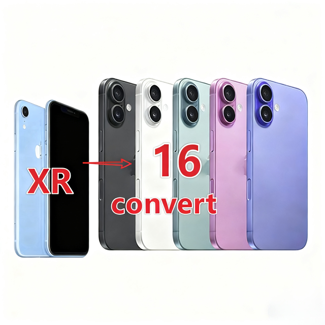 XR to 17 PRO ,11 - 17 ,XR Like 16 Pro Housing Compatible for iPhone for Apple DIY Back Cover Housing Battery Middle Frame XR