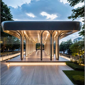 V344 Top Vente Revêtement mural en acier inoxydable pour hall d'hôtel Feuille murale 3D - Product Image 1