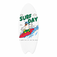 Aimants de réfrigérateur en céramique colorés en forme de mini planche de surf, souvenirs avec finition brillante et détails en relief pour les boutiques de cadeaux