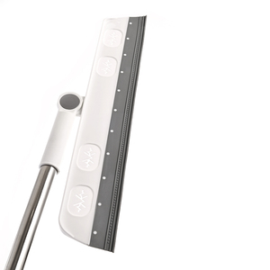 New Household Long Handle Floor <strong>Squeegee</strong> Brushed Steel Window Cleaning Wipers with Soft Fiberglass Brush Easy to <strong>Use</strong> - Product Image 2