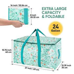2 <b>Pack</b> 57 Gallon Extra <b>Large</b> Moving Bags XXL Heavy Duty Storage Bag with Strong Zipper Handle Jumbo Big Tote <b>Box</b> - Product Image 5