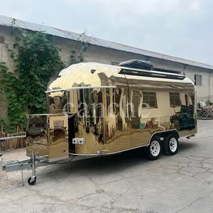 Remorque de camping en acier inoxydable de 5 m, camion de restauration mobile personnalisé pour la vente de snacks en extérieur - Product Image 5