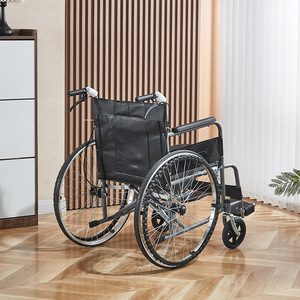 Silla de ruedas manual Aitelun 90x88x25cm de acero al carbono plegable con inodoro para ancianos y discapacitados - Product Image 2