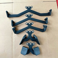 Accessoires pour machine à câble de gym en acier, 5 pièces : Barre de tirage vertical multi-prise, Poignée de rame en V pour l'entraînement des muscles du dos