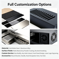 Boîtier en tôle sur mesure, boîtier de commande industriel en aluminium et acier, alimentation électrique, boîtier d'instrument, châssis de PC