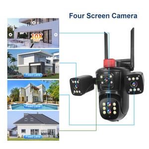 LS tầm nhìn 4k ngoài trời năm ống kính bốn màn hình 10x Zoom quang CCTV giám sát wifi không dây PTZ camera an ninh IP 360 độ - Product Image 4