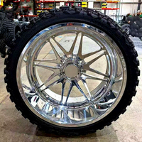 Jantes forgées Fanxi 24x12 entièrement polies 8x180 8x6.5 6x139/7 6x135 pour Ford F150 F250 GMC Denali 2500HD avec enjoliveurs flottants personnalisés