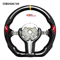 Volant sport en fibre de carbone à fond plat Zhongtan avec grip de 40 mm pour F80 G20 G30