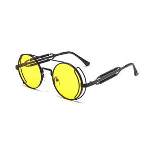 Lunettes de soleil steampunk personnalisées pour hommes, monture en métal, protection UV400, classe 2, style Instagram, tendance rétro - Product Image 2