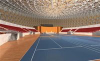 Rápido, estable y bien soportado, baloncesto, bádminton, sala de entrenamiento, cancha, marco espacial, estructura de acero, gimnasio, edificios de techo