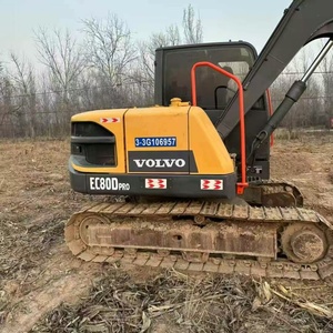 Mini-excavatrice <span class=keywords><strong>Volvo</strong></span> 80 EC80 8 tonnes d'occasion certifiée CE, haute qualité, prix abordable, avec moteur, boîte de vitesses, pompe et godet de 0,34 m. - Product Image 5