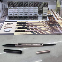 Crayon à sourcils double face waterproof 2-en-1 effet microblading 3D pour maquillage cosmétique, marque distributeur
