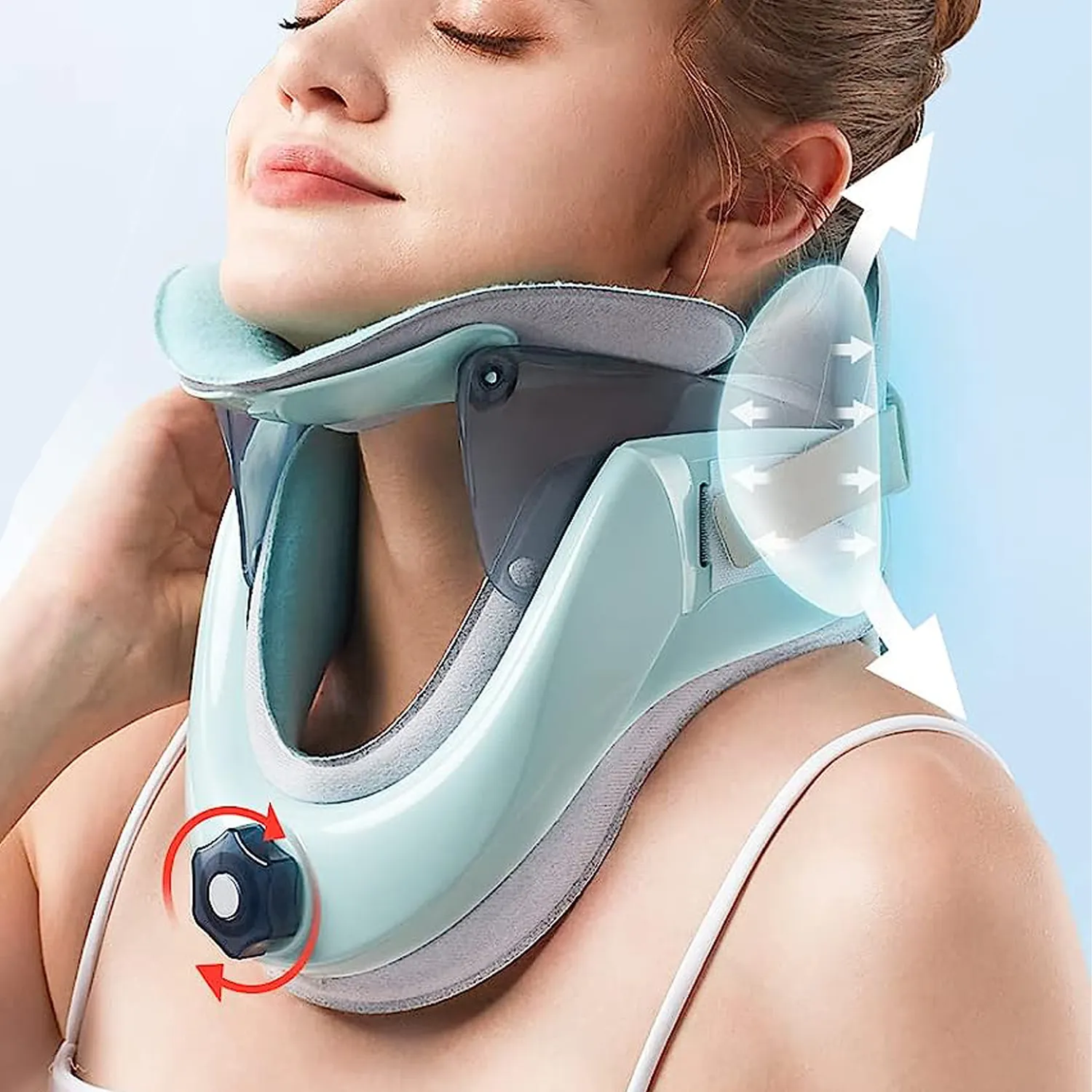 Fabrik benutzer definierte Großhandel neue Erfindungen in China aufblasbare Hals Hals Kragen Traktion gerät Collona Wirbel Hals Stretch