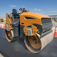 Mini-compacteur routier vibratoire diesel à moteur refroidi par eau de 1,5 tonne, fabriqué en Chine