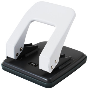 Deli 0104 Double Hole Steel <b>Paper</b> <b>Punch</b> 12 Sheets Capacity Office Home Use - Product Image 1