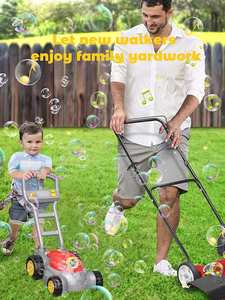 Cortadora de Césped de Juguete Roja Mejorada con Máquina de Burbujas para Niños - Product Image 3