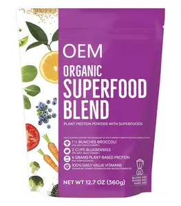 OEM Organic super food powder , containing protein , vitamins C, E , and B 12 , sugar free