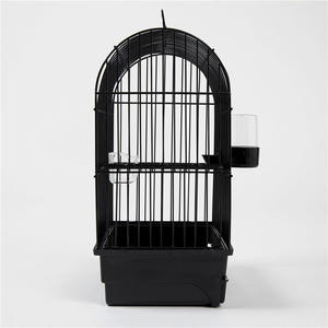 Nieuwe handige draagbare zwarte ijzeren vogelkooi voor papegaaien en goudvinken - Product Image 4