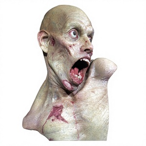 Statue de zombie en silicone hyper réaliste grandeur nature de qualité muséale, personnage d'horreur, figurine en cire pour maison hantée - Product Image 1