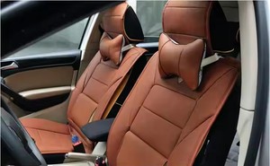 Coussin de siège auto respirant en cuir PU pour appuie-tête, accessoires intérieurs de voiture toutes saisons - Product Image 2