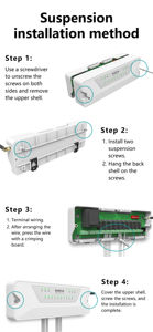 Caja de Distribución para Riel DIN para <span class=keywords><strong>BEOK</strong></span>, 8 Circuitos, Caja Central para Sistemas de Calefacción por Suelo Radiante, Controlador Central - Product Image 4
