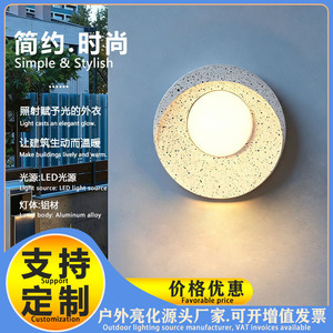 Lámpara de Pared LED Redonda Negra GP-B516 de 12W, Impermeable, para Exteriores, Patio y Balcón - Product Image 3