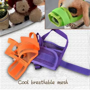 Collar de cuero con estampado de bozal de perro antiladridos de lujo ajustable, cintas para dejar de morder, correas de nailon, correa para perro mascota pequeña - Product Image 4
