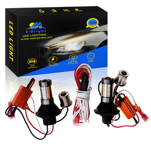 Doppio Colore 1156 7440 4014 66 SMD HA CONDOTTO Le Lampadine DRL bianco turn giallo Segnale di Girata Della Luce drl Free Error Canbus con <span class=keywords><strong>Resistenza</strong></span> 12 v - Product Image 1