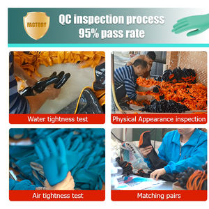 Gants de ménage en caoutchouc vert de 30cm imperméables à l'eau, surface antidérapante à texture moyenne, polyvalents pour le nettoyage de la <span class=keywords><strong>vaisselle</strong></span> - Product Image 4