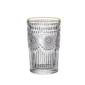 גביע בר אלגנטי עם זכוכית יין זהב למכירה פופולרית במלון ואוכל כוסות שתייה