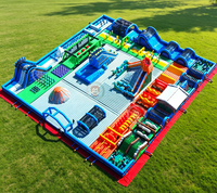 Nouvelle conception de château gonflable géant en PVC pour parc d'attractions extérieur, toboggan gonflable, capacité de 100 personnes