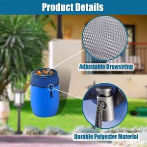 Red de malla para exteriores de 60-160 cm para cubrir barriles de lluvia, cubos de recolección de agua, protección de tanques de agua, suministros de jardín - Product Image 6