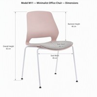 Chaises de conférence empilables à dossier bas pour formation, salons de beauté, réceptions et salles d'attente – Prix abordable