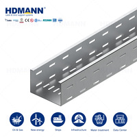 Hdmann Certifié CSA, chemin de câbles perforé en alliage d'aluminium robuste de 600 mm pour la distribution d'énergie des terminaux aéroportuaires