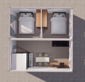 <span class=keywords><strong>Container</strong></span> lắp ráp nhanh chóng độ bền cao chống cháy cho xây dựng trại văn phòng không gian sống nơi trú ẩn tạm thời - Product Image 6