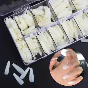 Nail Tips Non C Curve 500 Piece Acrylic Suit Box Tips Nail Other Nail Art 2024