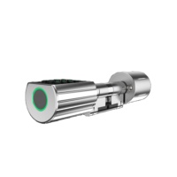 Cerradura Electrónica Inteligente sin Llave de Aleación de Zinc para Puerta de Madera/Acero con Huella Dactilar, Tarjeta de Memoria, Wi-Fi y App Tuya IP