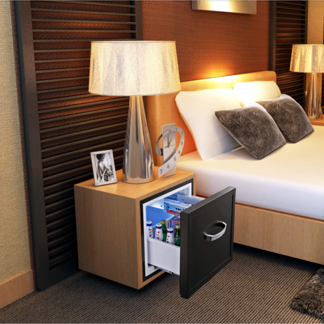 High Quality Black Hotel Minibar Refrigerator, Digital Mini Fridge Mini Drawer Refrigerator No Noise